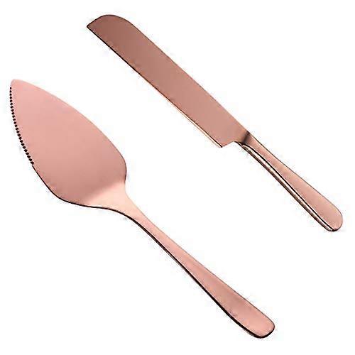 Stainless Steel Cake Knife Server Set - 2-Piece Baking Tool with Ergonomic Handle and Dishwasher Safe Design
