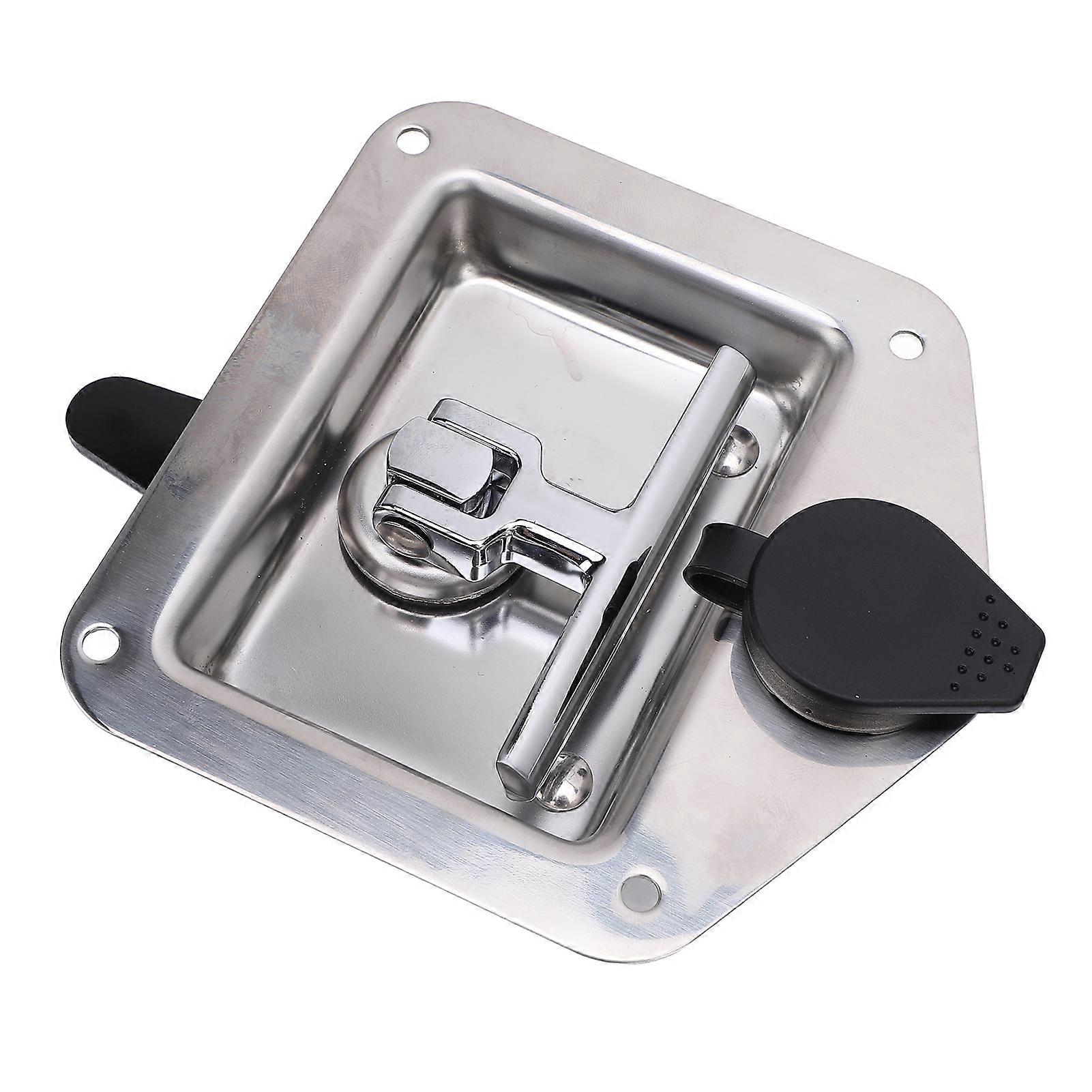 Tool Box Latch T Handle Stainless Steel Anti Theft Tool Box Lock Latch with Keys for Trailer Door RV Camper Truck Bed Toolbox 