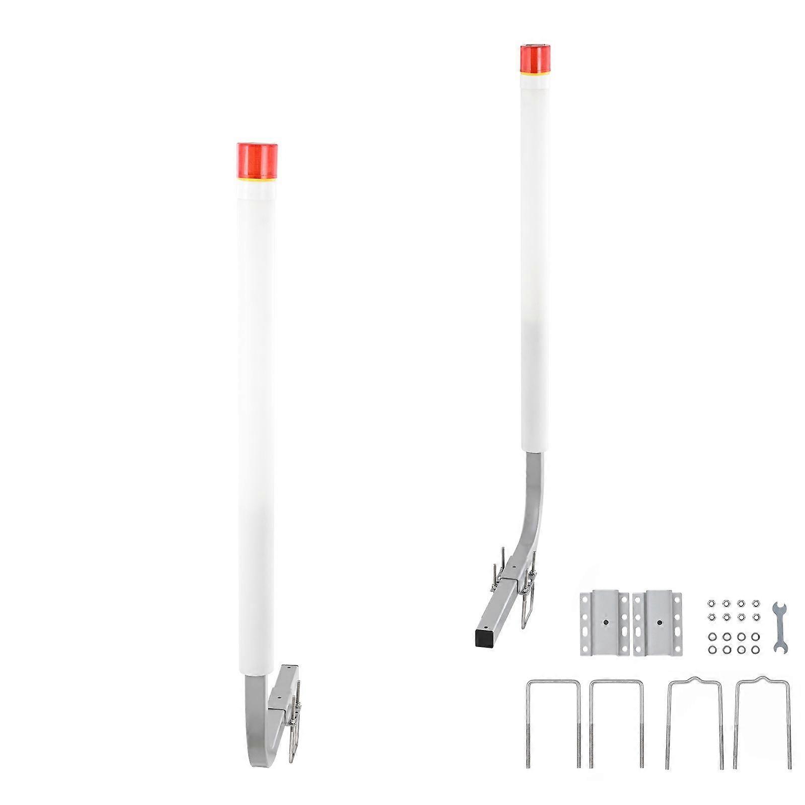 Guide de remorque de bateau, 62 avec poteaux de guidage de remorque à lumière LED, guide de remorque en acier galvanisé antirouille 2PCS ons