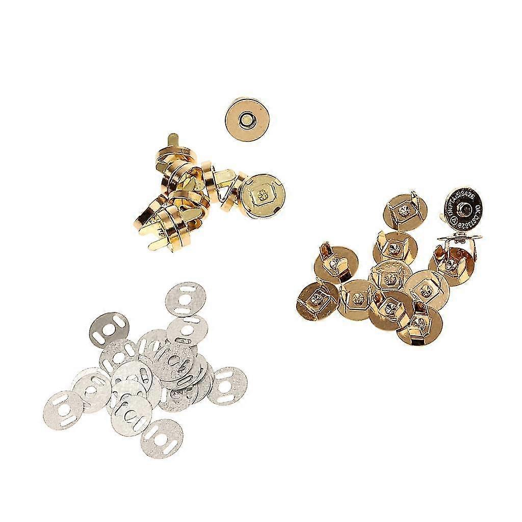 14mm Silver Magnetic Fasteners for 12 Pack Sewing Button Snap DIY Projects