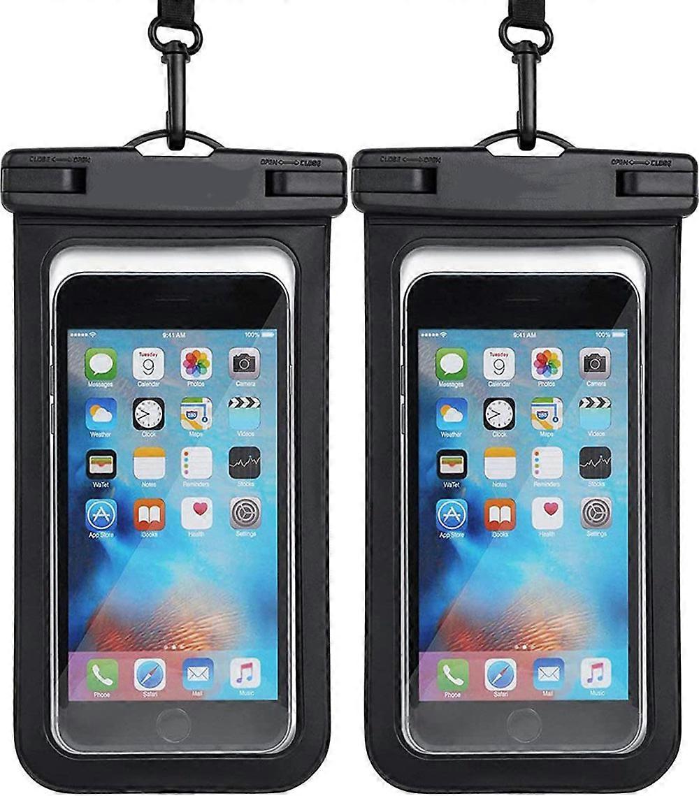 2pcs mobile phone waterproof bag-black