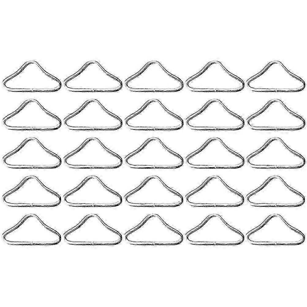 30pcs Trampoline Triangle Buckles Metal Triangle Ring Buckles Triangle Ring Connectors Webbing Clasps
