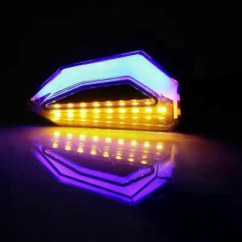 1pcs DC12V LED Motorcycle Turn Signal Lights Bendable Motorbike Amber Indicator Blinker Moto Front Lights Signal Lamp