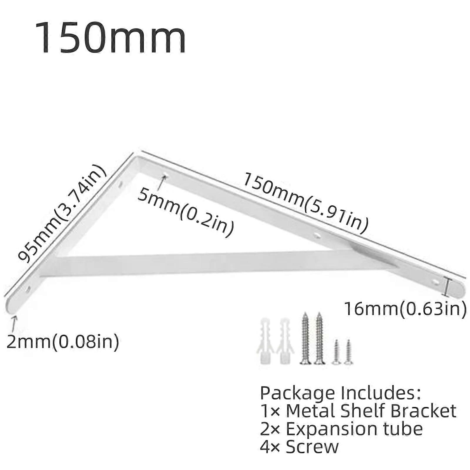  Heavy Duty Shelf Bracket Wall L Bracket Metal Support Angle Bracket Shelves Wall Mount Rack Racking Support Organization
