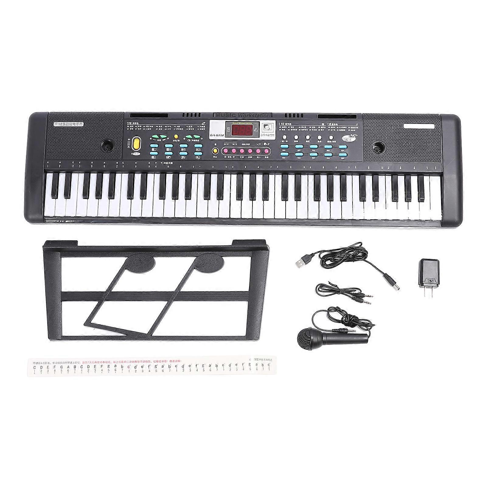 61 Keys Keyboard Piano Kids Electronic Digital Portable Early Education Educational Instruments for Beginners