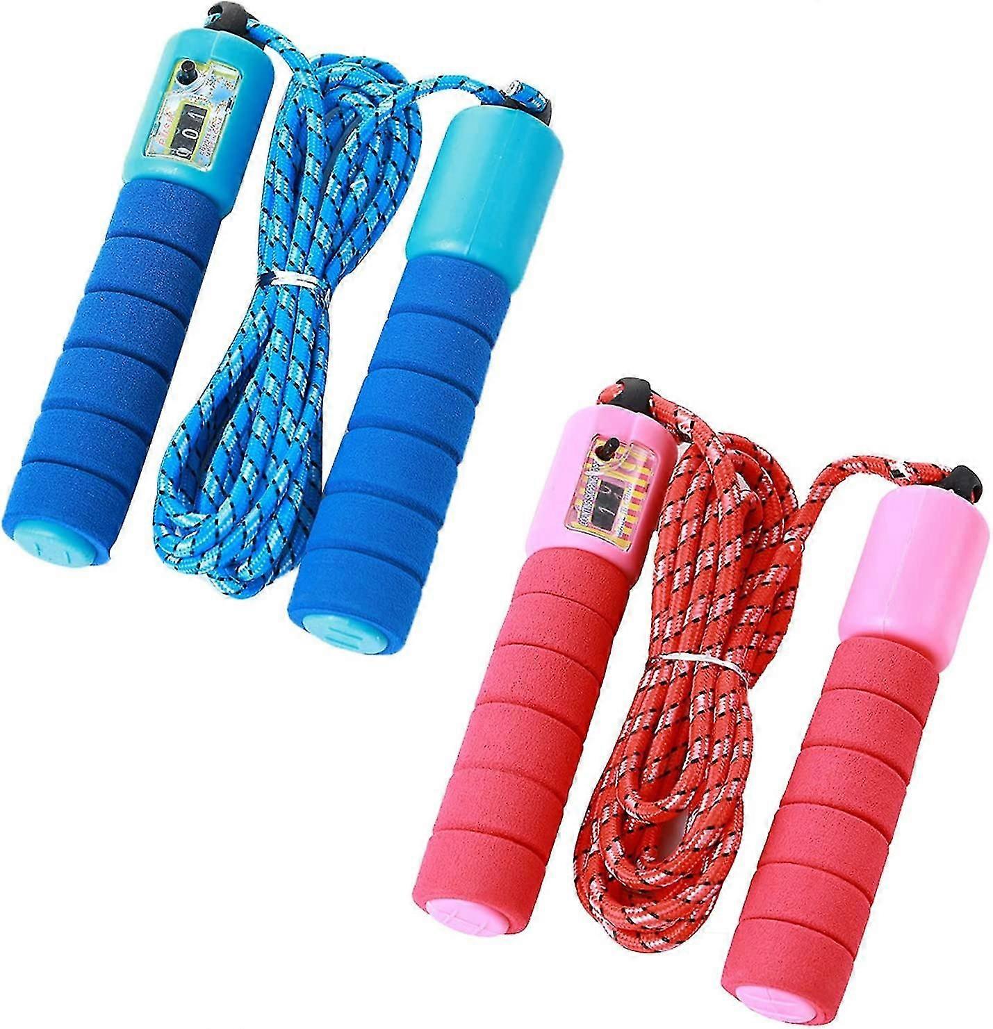Jump Rope For Kids, 2 Piece Jump Rope With Counter And Comfortable Handle, Adjustable Speed Skipping Rope Sports Training