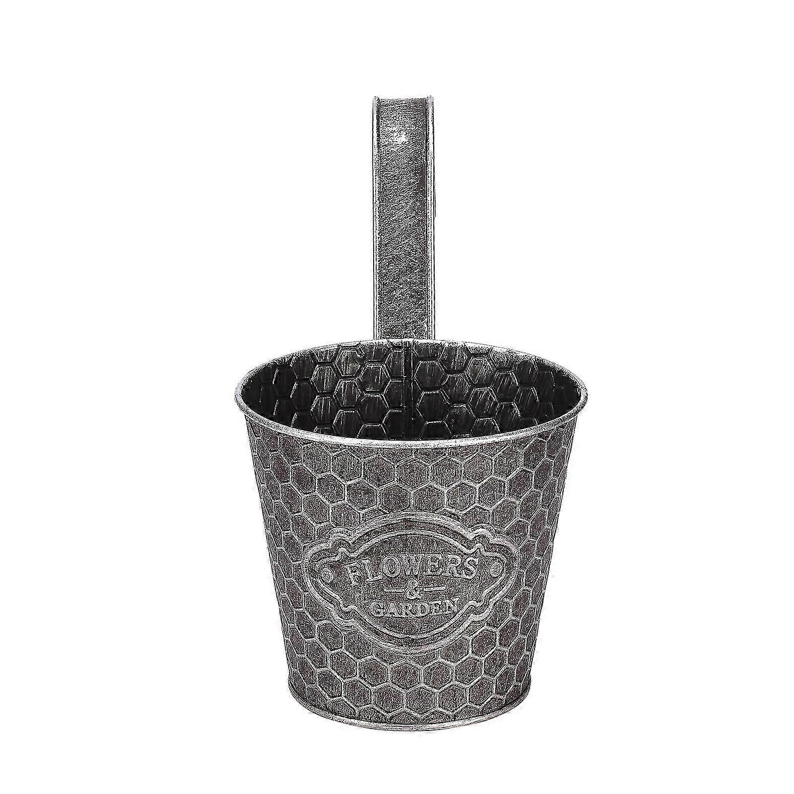 Vertical Ribbed Design Metal Wall Planter