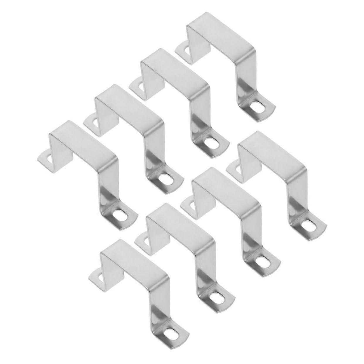 8pcs Square Tube Buckle Fix Clips Galvanized Clamps Square Tubing Connector Adjustable
