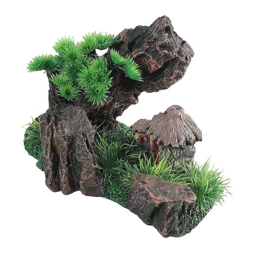 Resins Aquariums Decoration Set Realistic Mountain Home Office Hotel Ornaments
