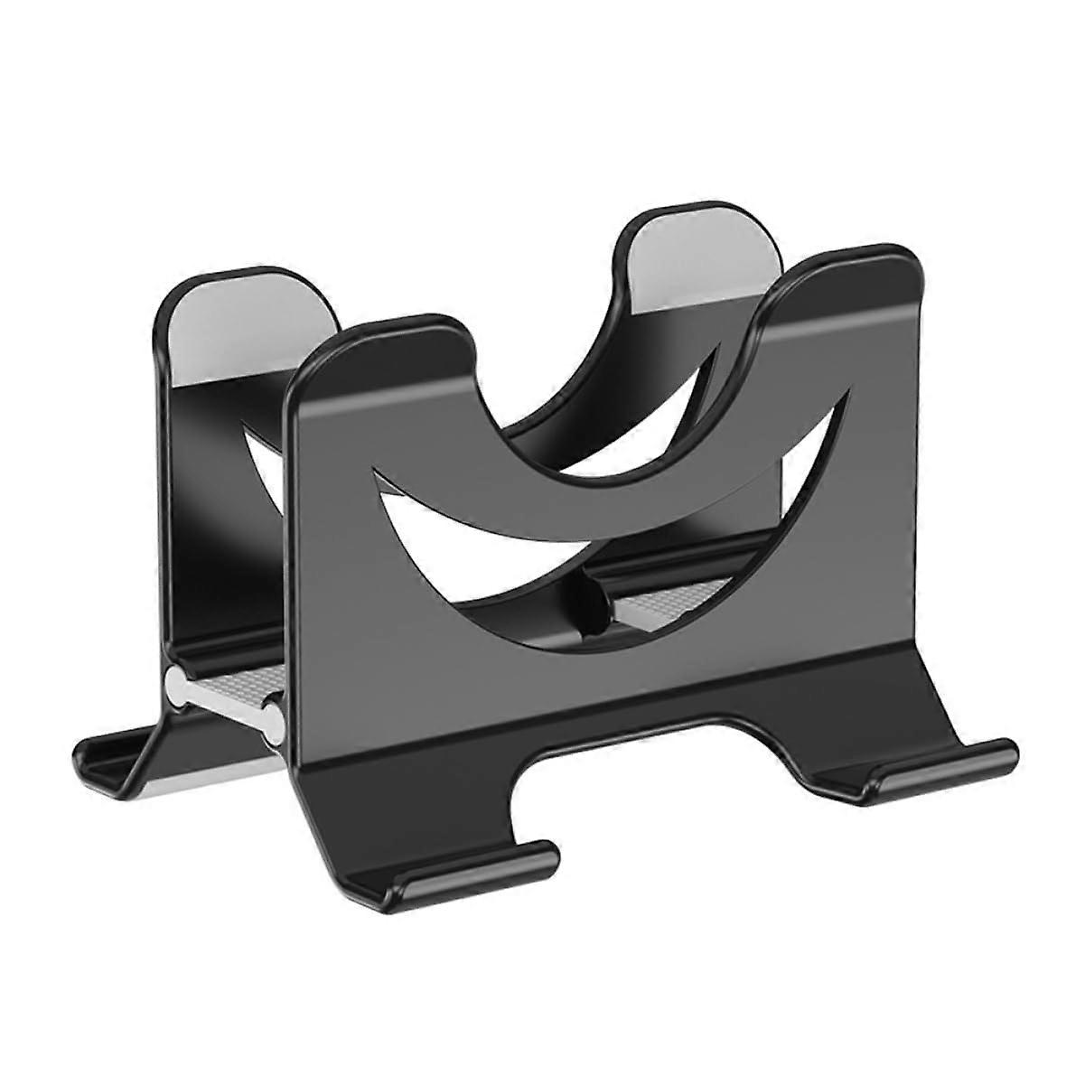 Small Laptop Riser Stand for Notebook, Heat Dissipation, Universal Desk Holder, Black, Comfortable Typing, Adjustable Height