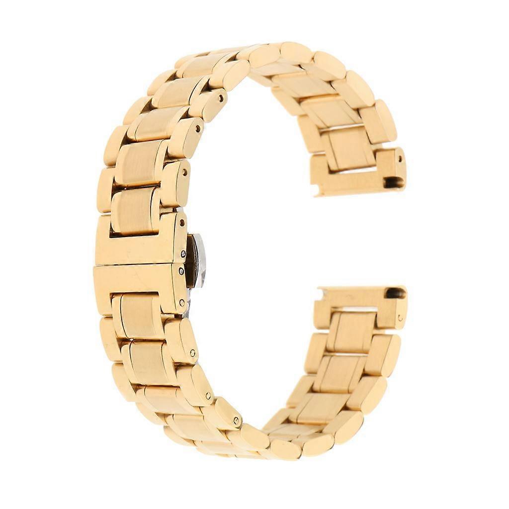 Solid rustfrit stål lige bånd armbånd links 20/22/23 / 24mm sort