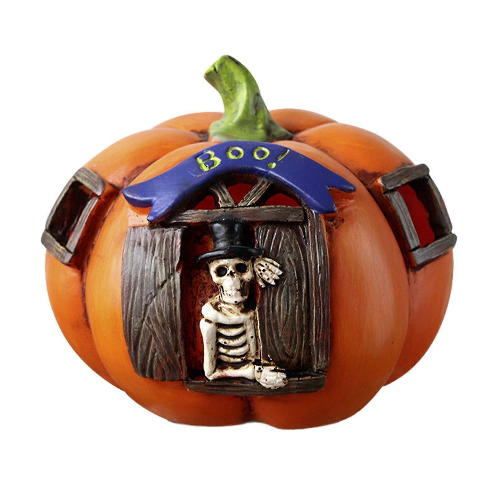 Lâmpada de Abóbora Brilhante Assustadora, Abóbora com Luz de Halloween, Abóbora LED de Horror