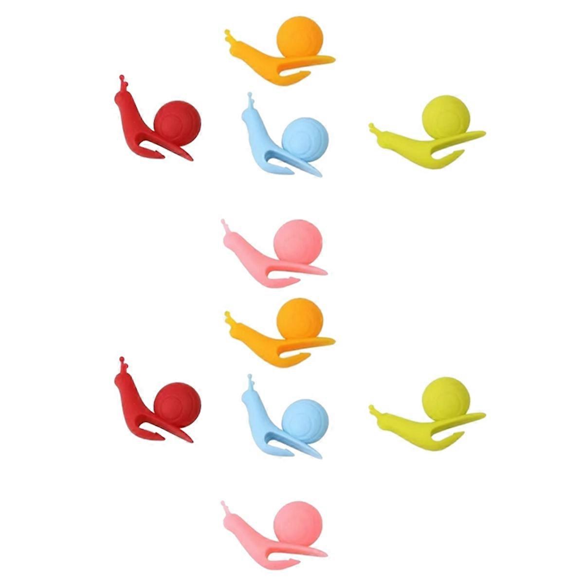 10Pack Cute Snail Shape Silicone Cup Hanger Tool Tea Bag Holder