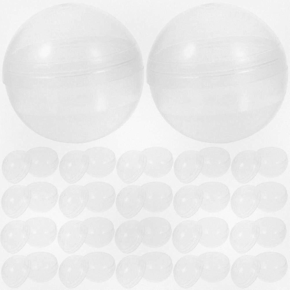 50pcs Clear Empty Twistable Capsules for DIY Crafts and Storage, Multi-use Fillable Plastic Balls