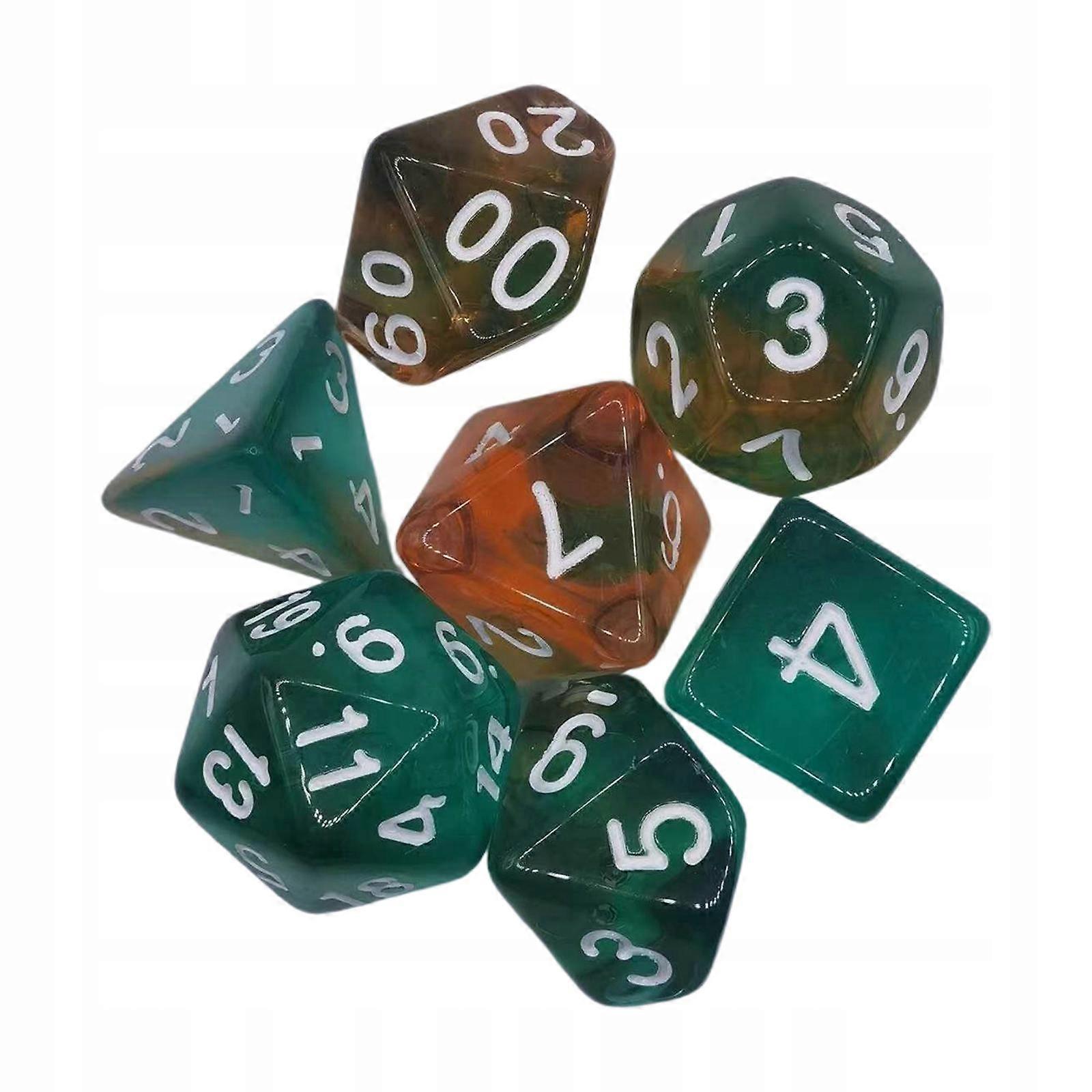 7x Acrylic Two-tone Polyhedral Cubes,