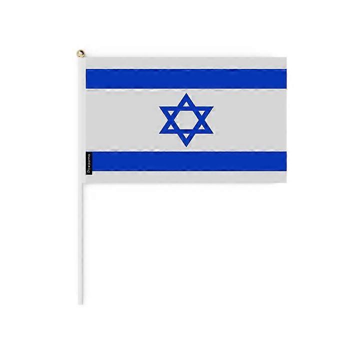 Set of Mini Flags – Israel – 14 x 21 cm – Handheld – Polyester - 100 pieces