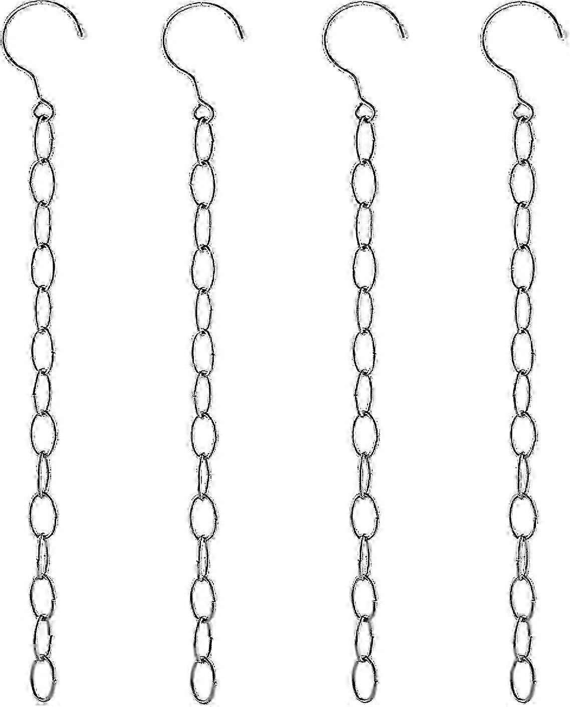 שרשראות חלל מנירוסטה לקישוט משרד ביתי 50 ס"מ ערכת שרשרת תלייה כבדה 4 יחידות עיצוב שרשרת תקרה מודרנית