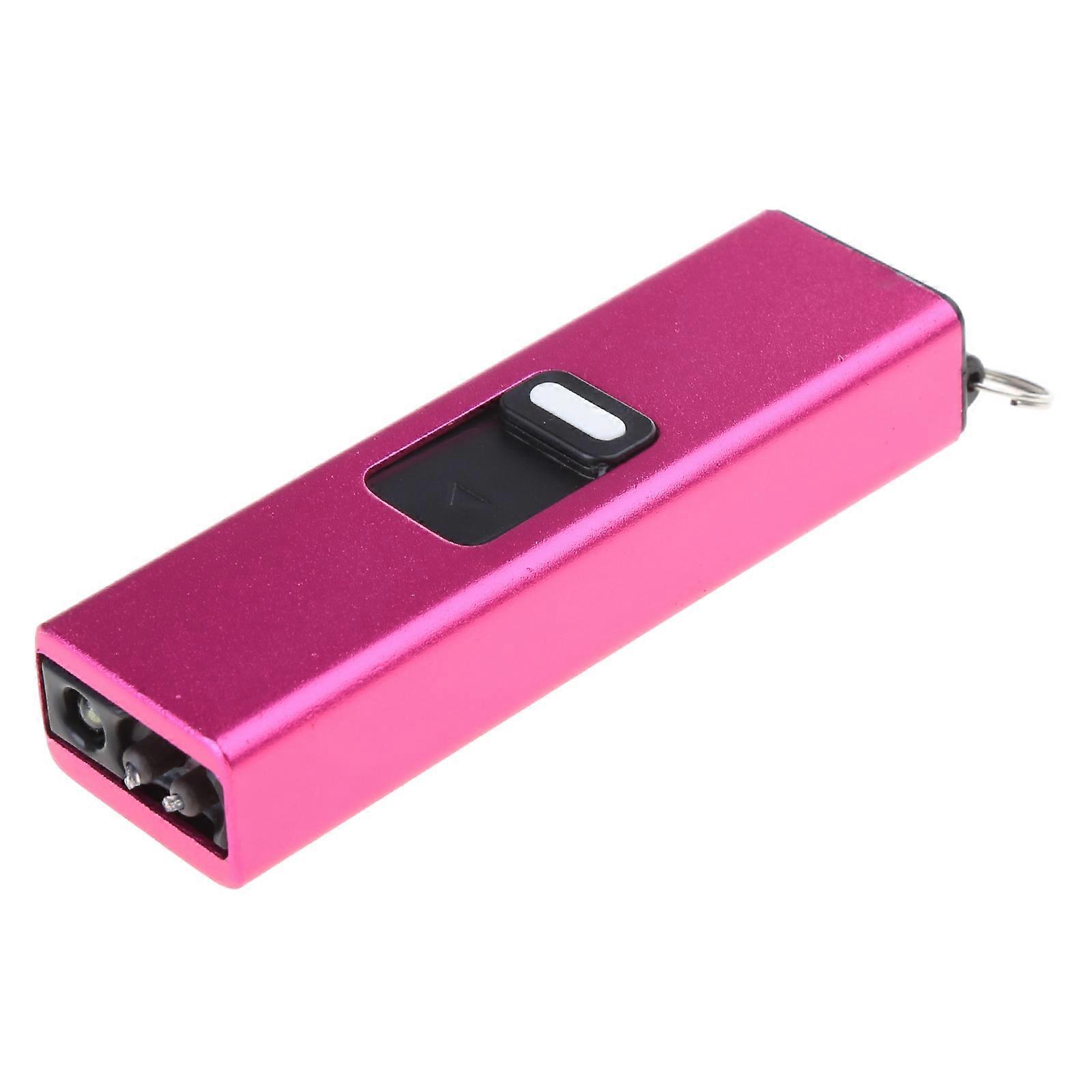 LED Lighting Flashlight USB Rechargeable Lighters Power Display Outdoor Emergency Flashlights High-quality Safe to Use Pink