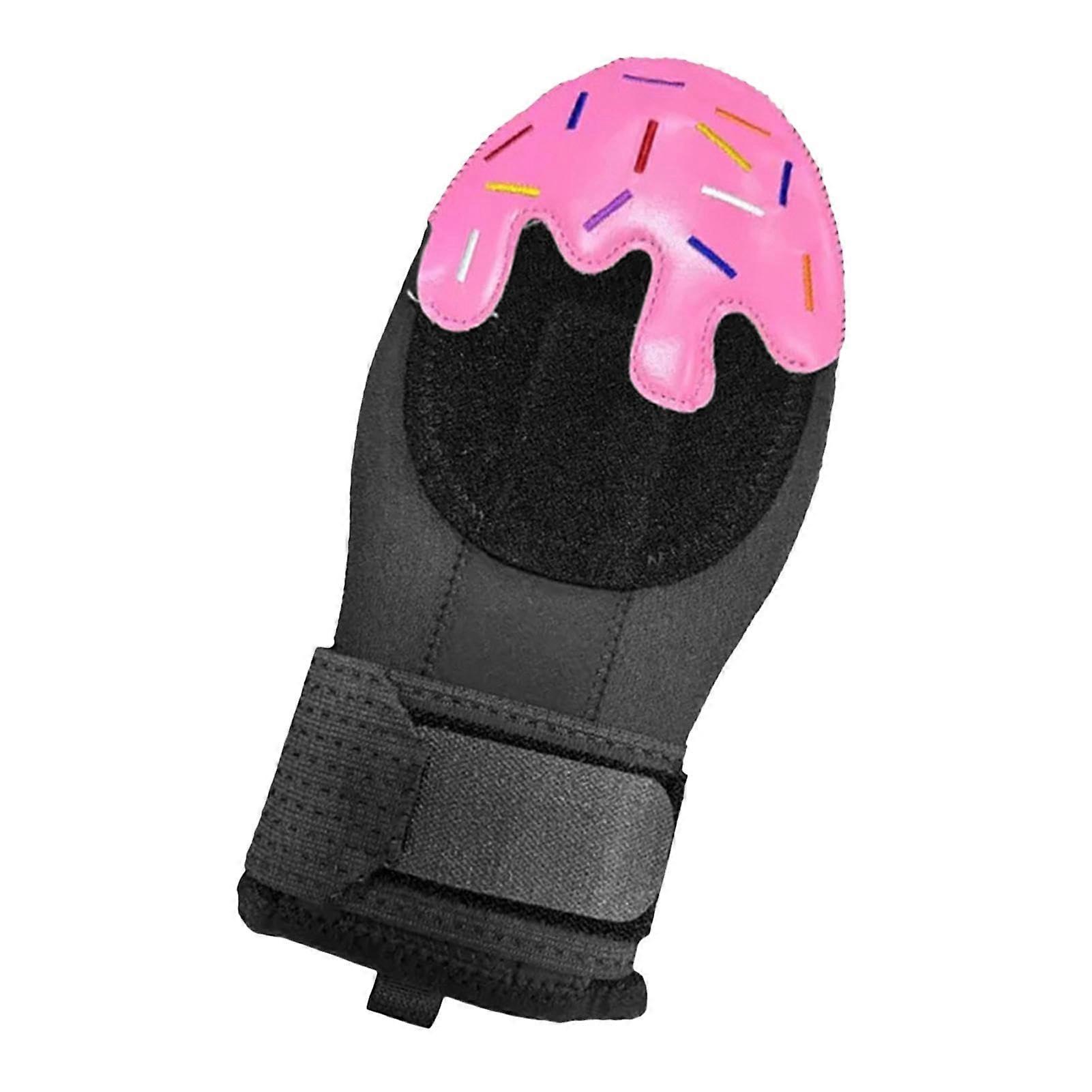 Youth Glide Glove, Baseball Gloves Ice Cream Baseball Training Glove Sliding Glove for Running, Sliding Pad for Baseball with Strap pink