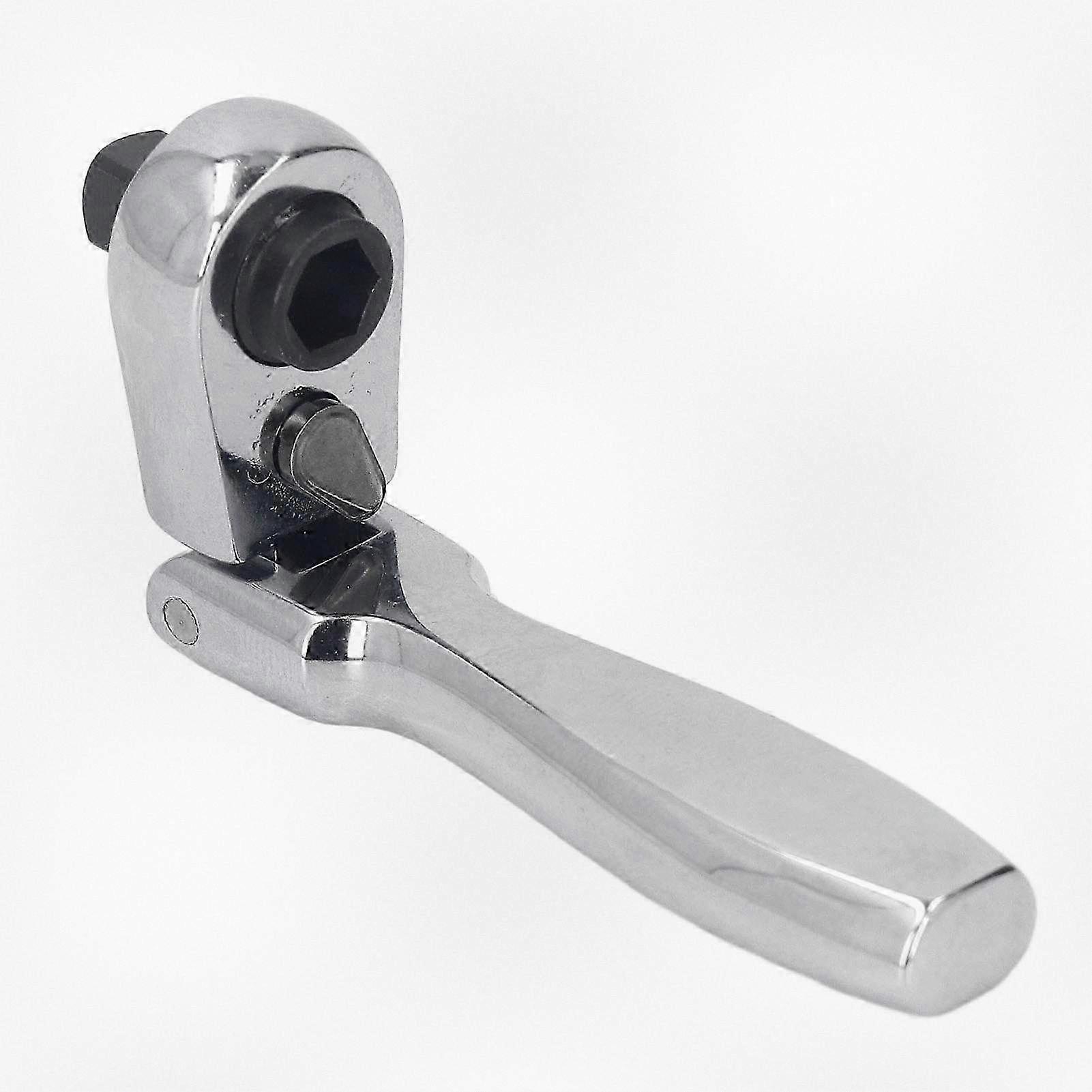 Chiave a cricchetto a testa mobile 2 in 1 con 72 denti, chiave a bussola da 1/4 di pollice compatibile con varie marche