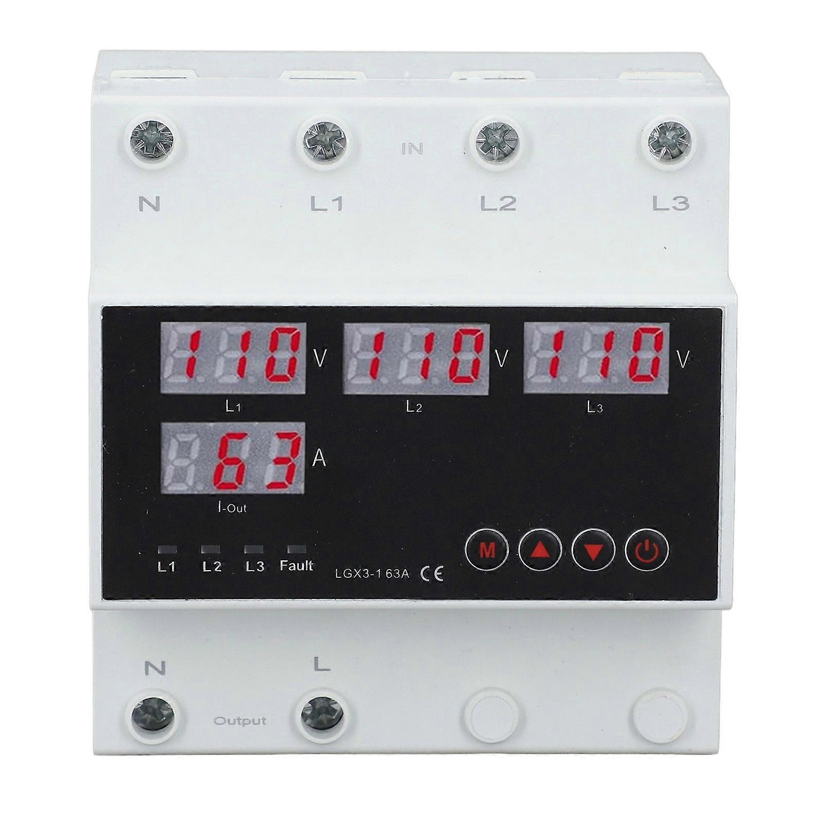 High quality  Three-phase over-voltage and under-voltage transfer switch 63A