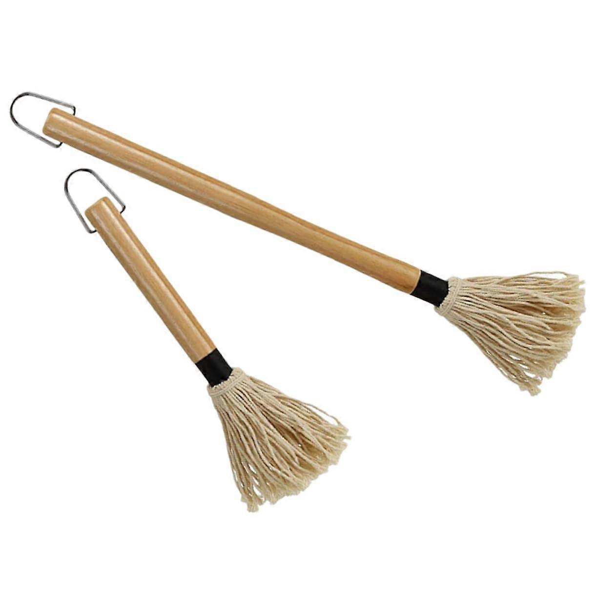 2 Pack BBQ Basting Grill Brushes Heat Resistant Silicone for Marinating Meat and Vegetables