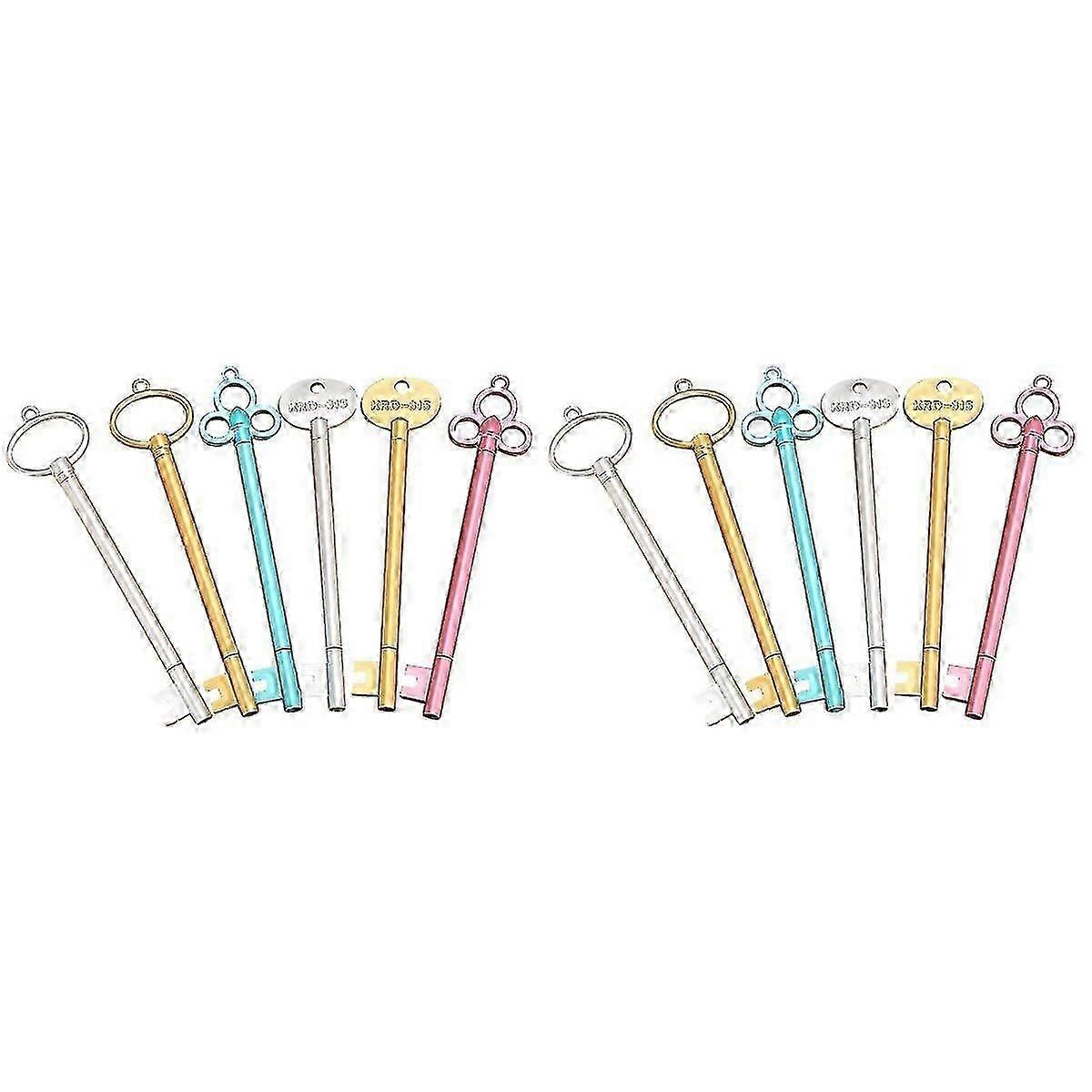 36 יח 'עט וינטאג 'בצורת מפתח עט ג'ל עם 0.5 מ"מ נקודה עדינה ציוד משרדי נייר מכתבים עט מתנה לסטודנטים-MXBC