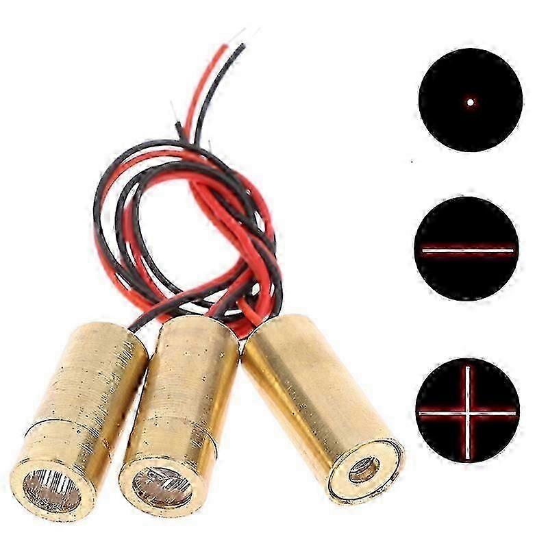 Laser Head 650nm 9mm 3V 50mW Laser Cross Diode Module Red Copper Head Line / Point / Cross Laser Diode