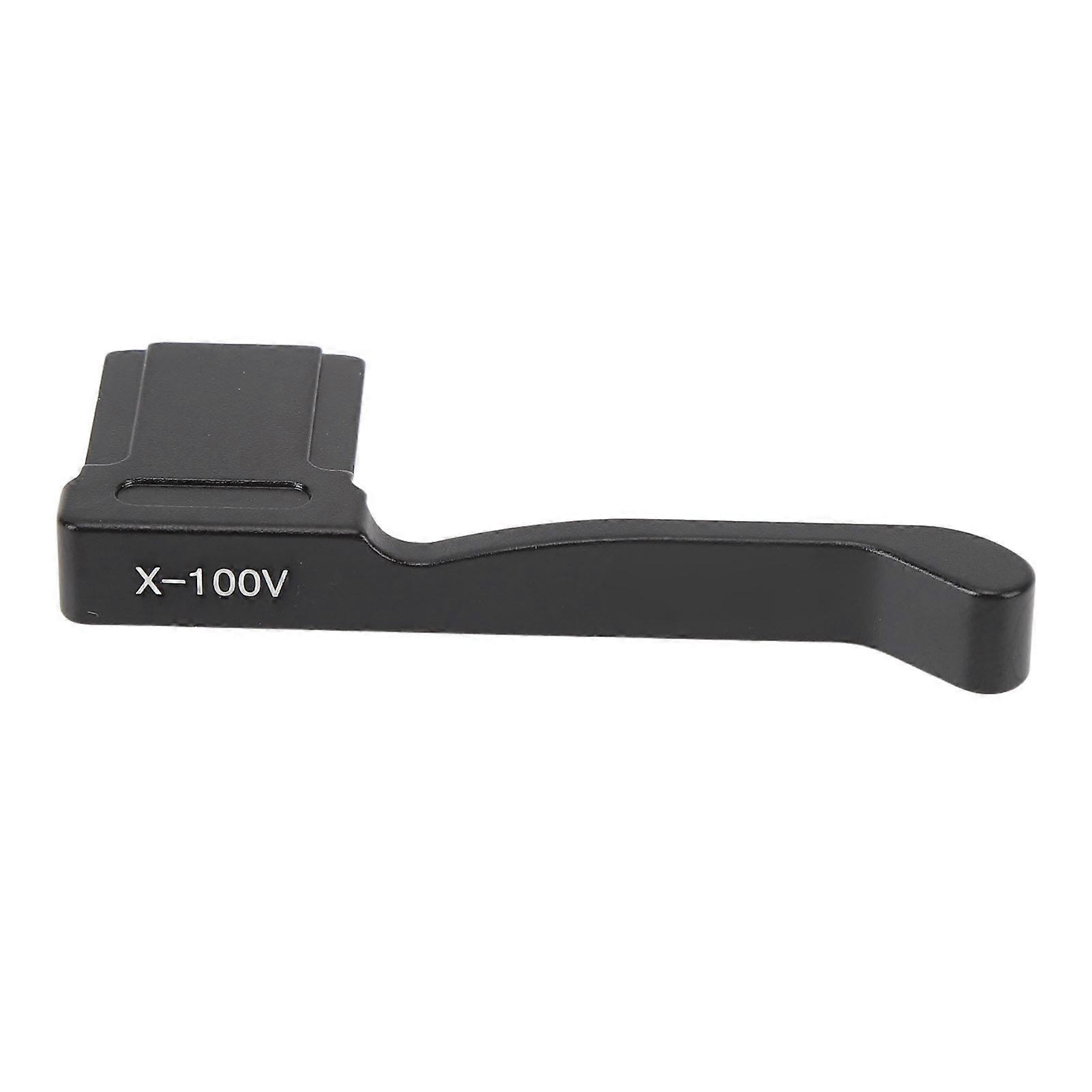 Camera Thumb Up Grip Aluminum Alloy for X 100V X 100VI, Easy Assembly Hot Shoe Mount Thumb Rest, Ergonomic Design Black
