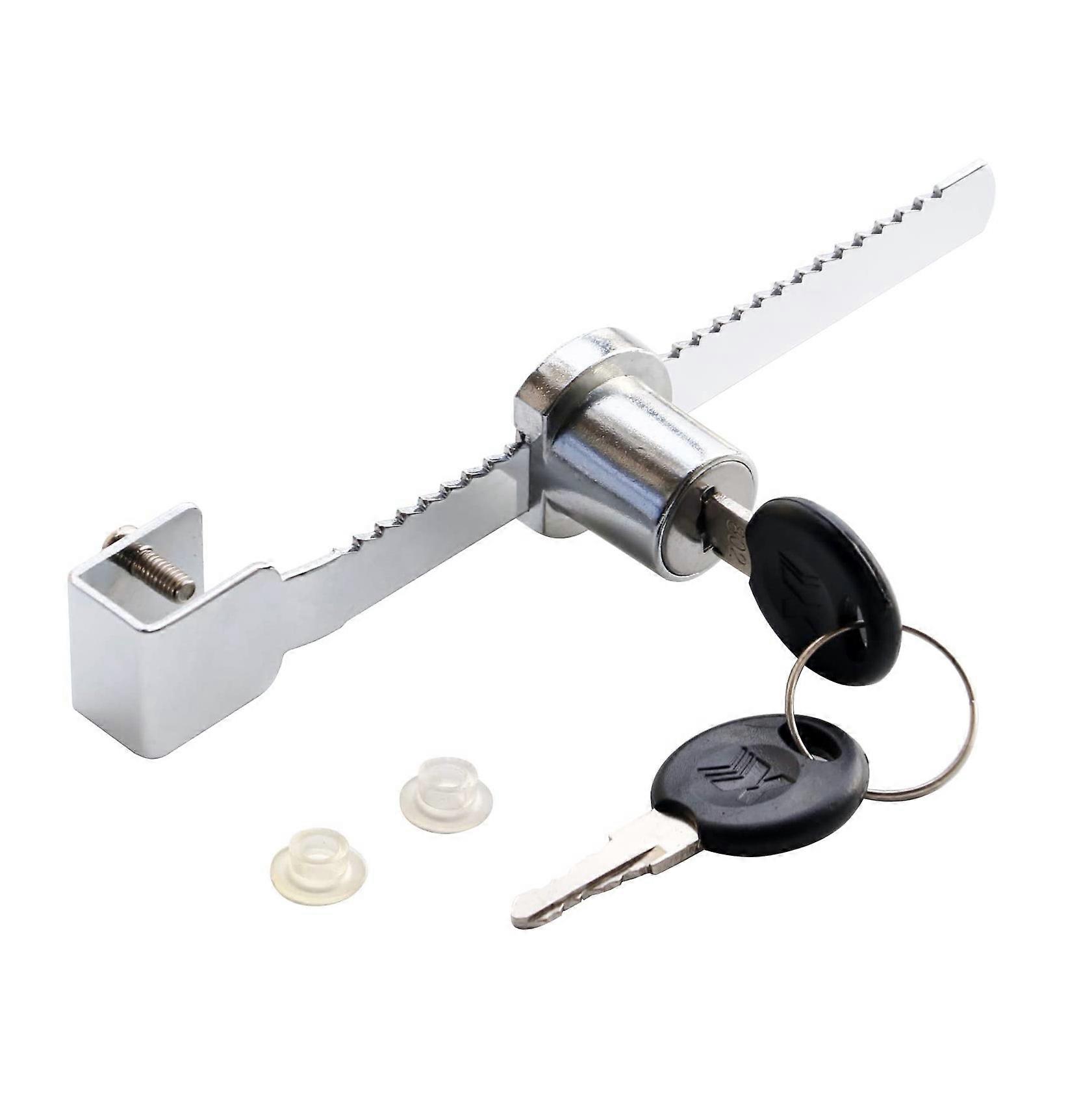Display Case Lock Sliding Glass Door Ratchet Lock with 2 Keys