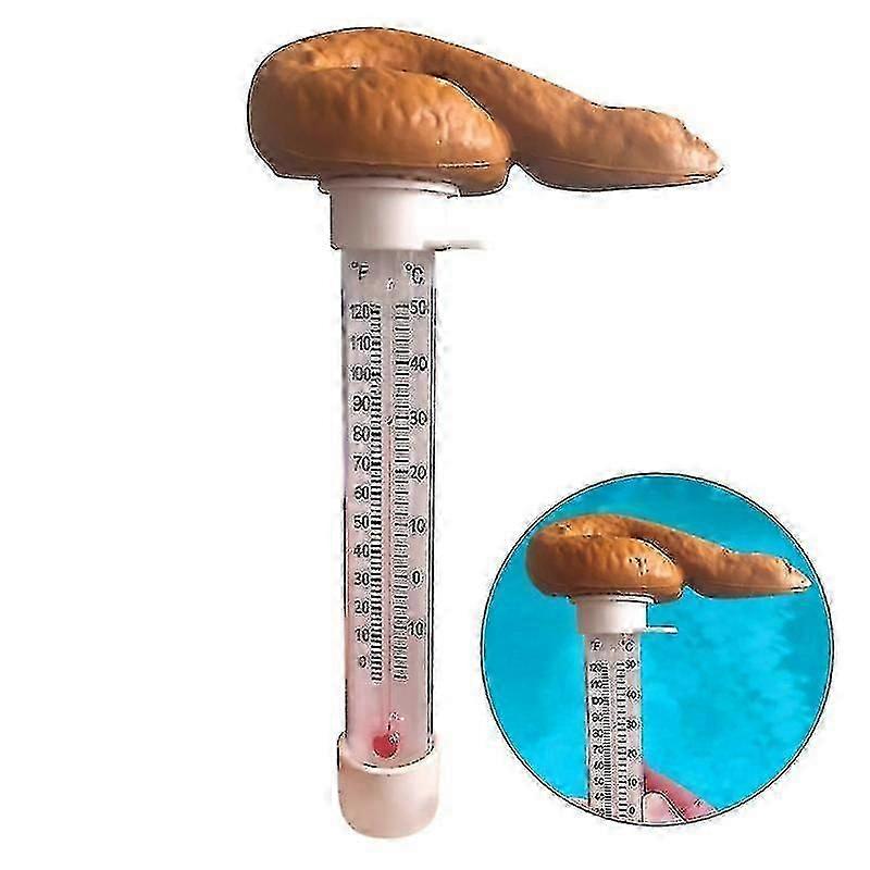 Outdoor Interactive Temperature Tester Funny Thermometer Floating Poop Prank