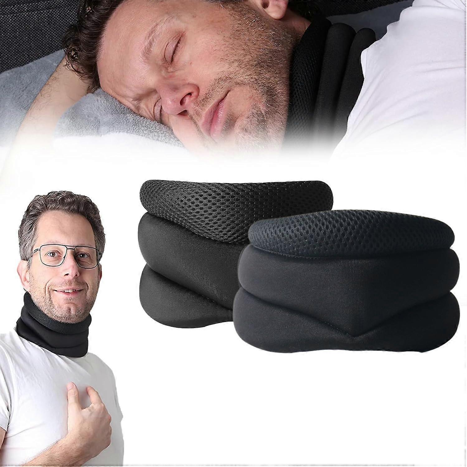 Adjustable Soft Memory Foam Neck Brace for Sleeping, Relief of Cervical Spine Pressure 2 PCS