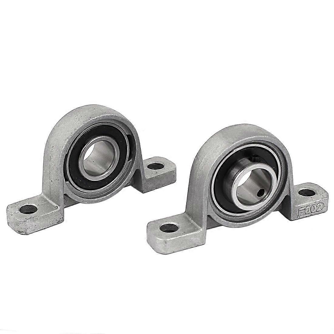 15mm Mounted Block Cast Housing Self-Aligning Pillow Bearing P002 2pcs Pillow Block Bearing