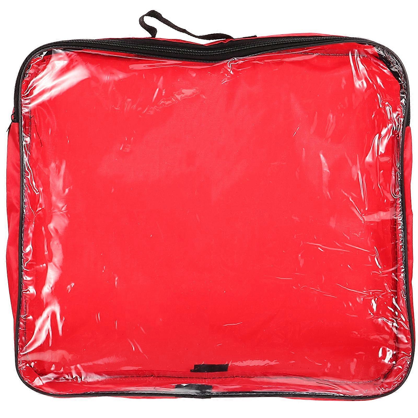 Stylish Large Capacity Roller Skates Bag, Oxford Cloth Skating Shoes Storage Container for Inline Skates, Red Outdoor Carrying Organizer
