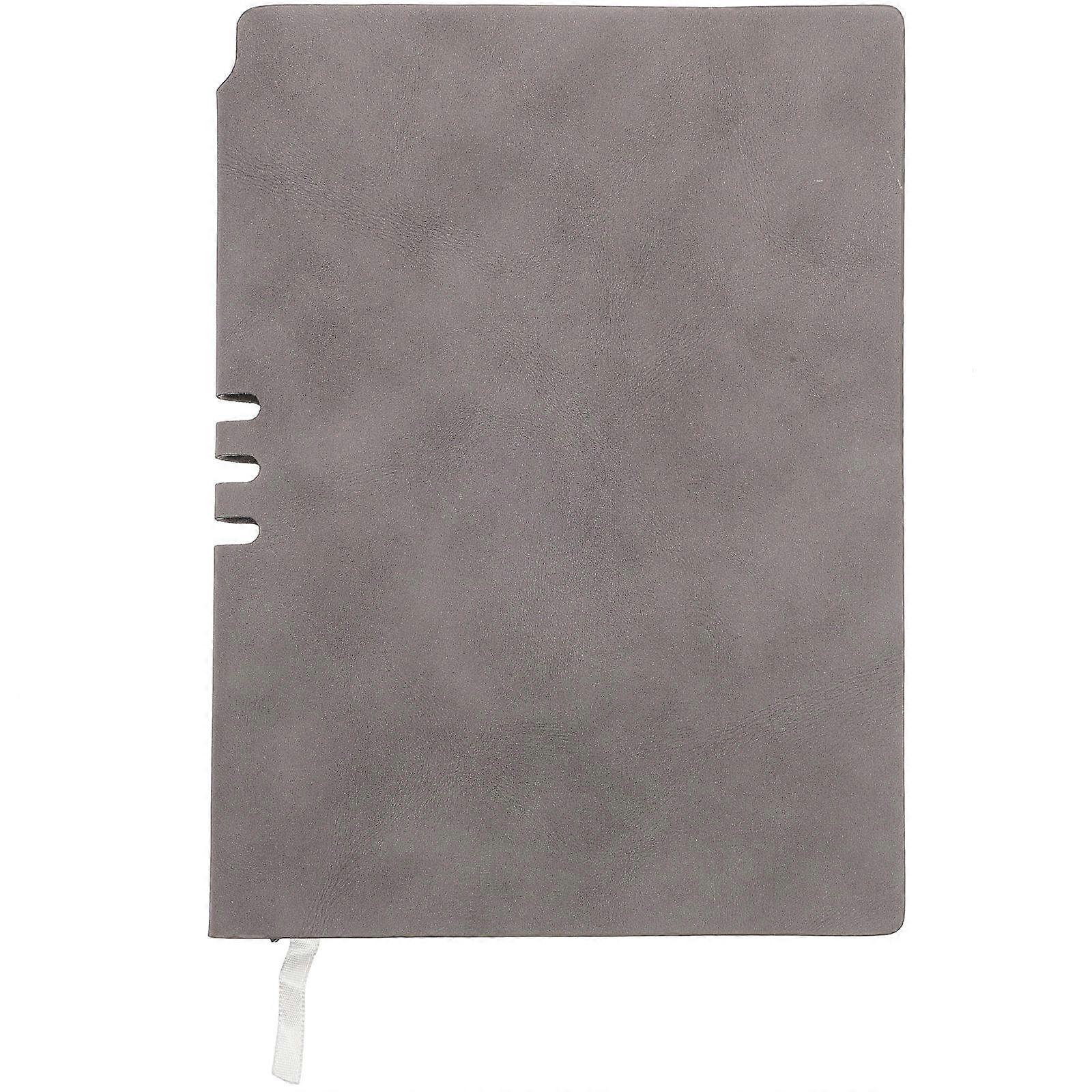 Reusable Notebook Simple Style Notepad Grey Paper for Students Scheduling 8.33X6.17X0.59in 1Pack