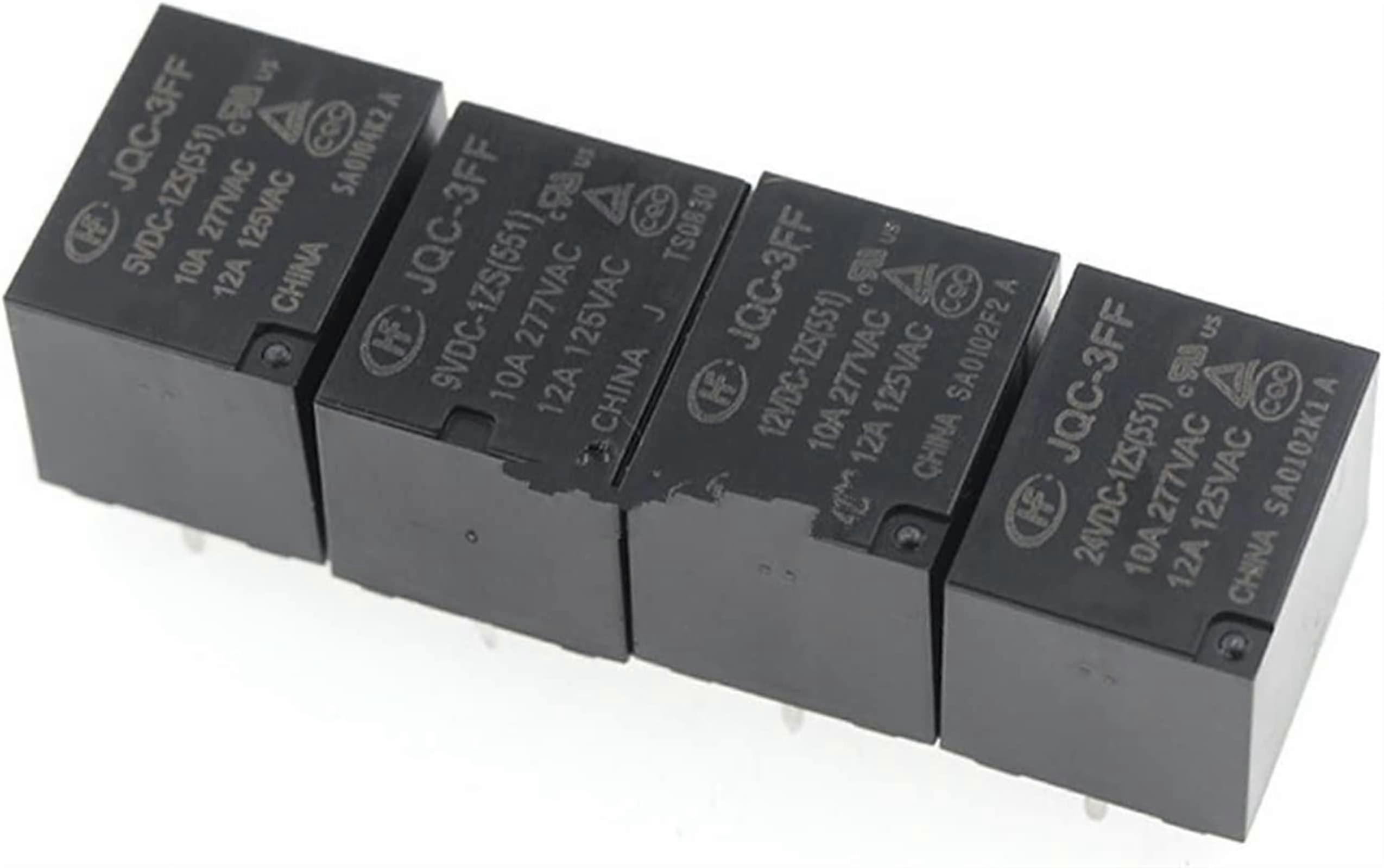 Relais 5PCS HFJQC3FF5 005 9 009 12 012 24 024 VDC 1ZS 1HS Relay multipurpose relay (Size : JQC3FF0121ZS)