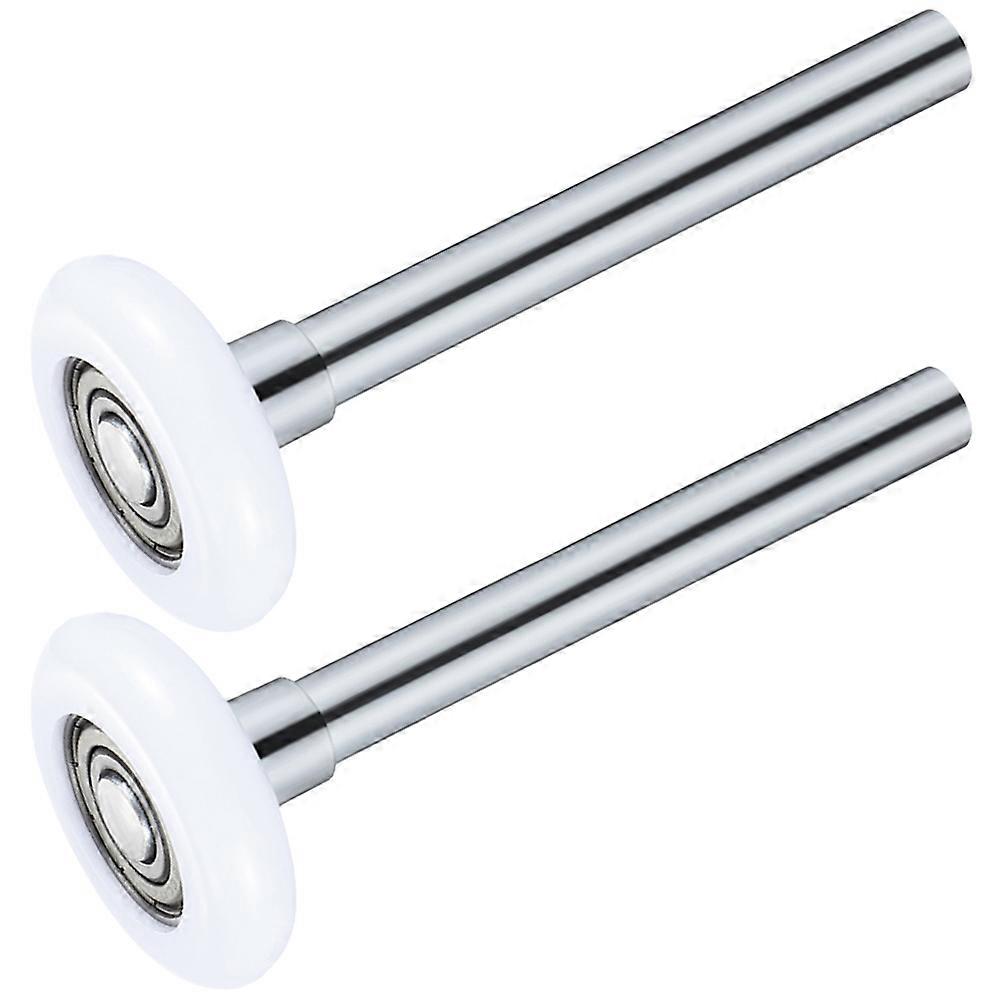 Porte de garage coureur roue rouleau de remplacement avec tige installation facile blanc couleur stable performance 2pcs
