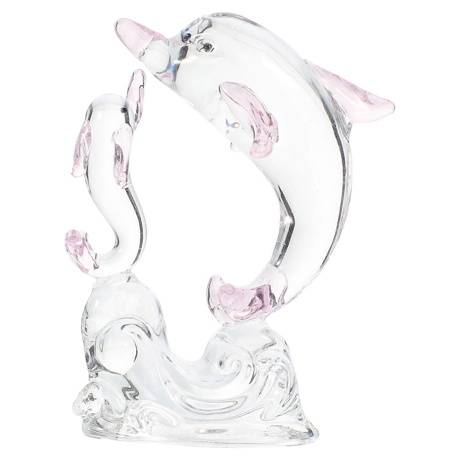 Tiny Figurines Tabletop Dolphin Craft Office Desk .00X5.70X3.70CM Handmade 1Pack