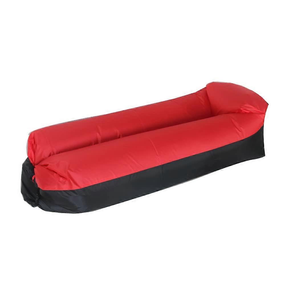 Inflatable Sofa - Portable Air Sofa Couch, Waterproof Red Air Lounger for Beach, Camping, Travel, 230 x 70 cm