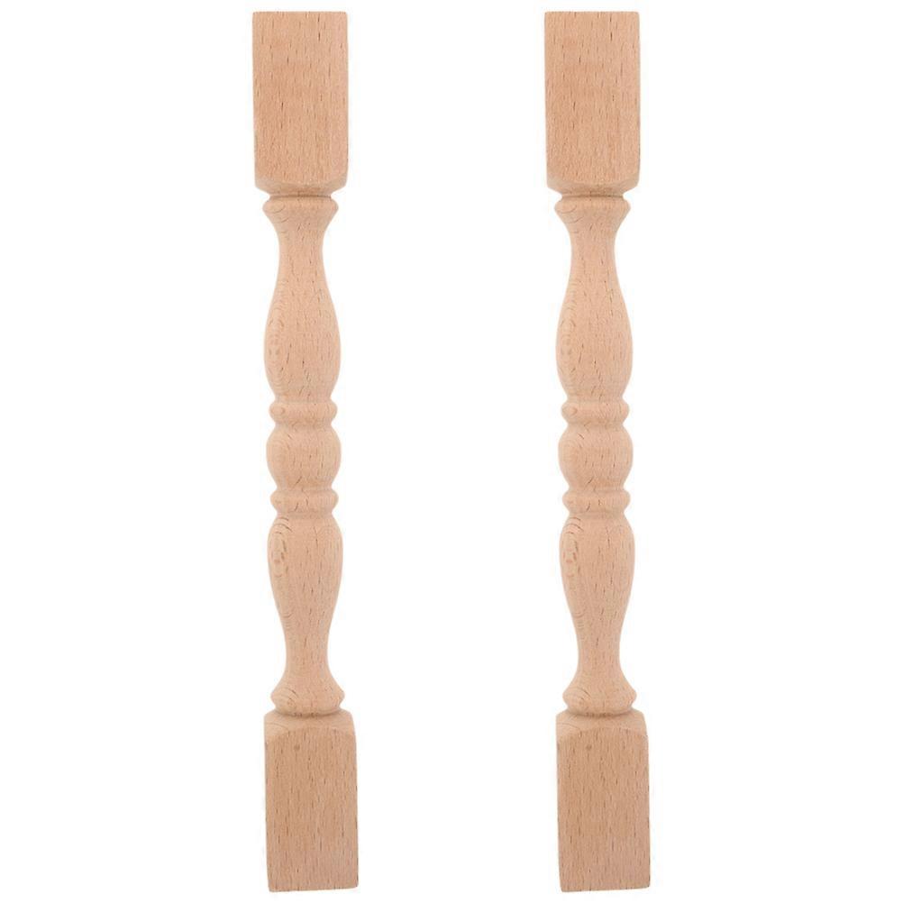 الخشب الصلب درابزين المغازل تصميم داخلي صغير غير مصبوغ أثاث خشبي آخر استبدال للدرج 24.10X2.10X2.10CM 2 قطعة