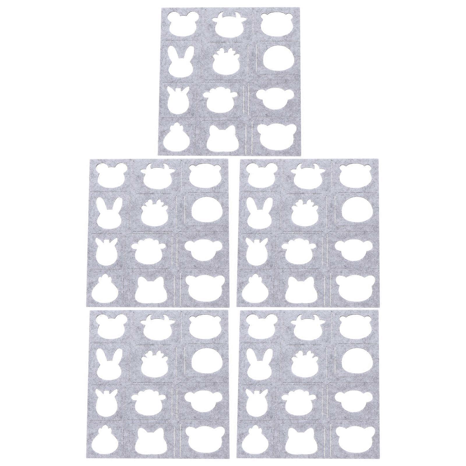 Beginner Felt Kit Animal Felting Applique Mold Diy Craft Needle Felting Stencil For Crafting 5 Sets