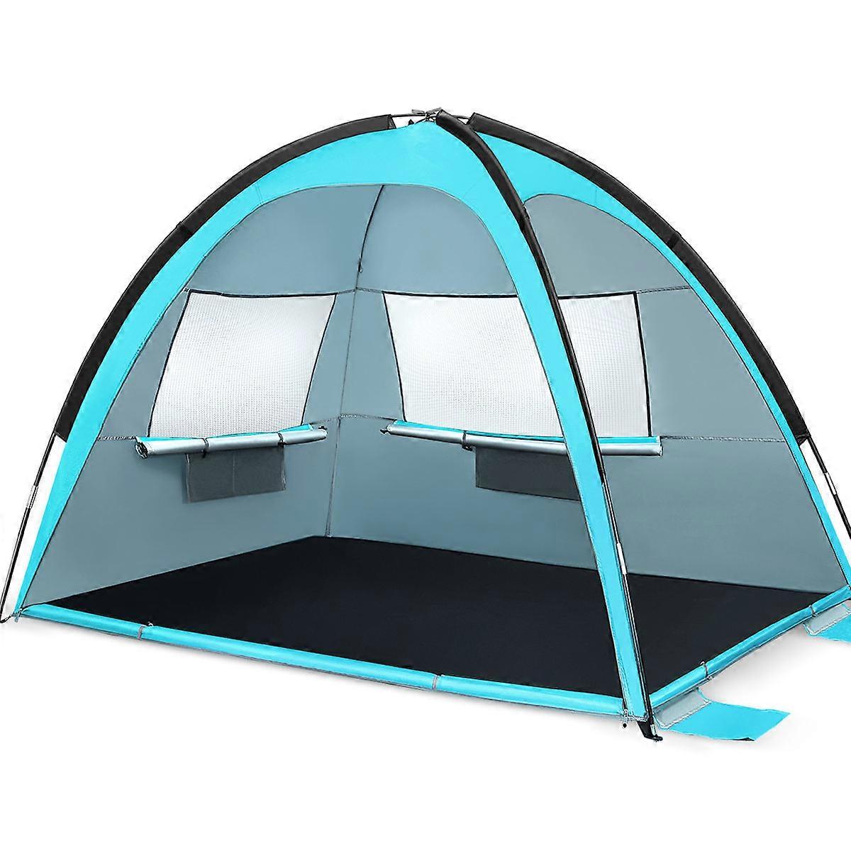 Sun Shelter Portable Beach Tent for Hiking Camping Vacation Fiberglass 200 x 145 x 130 cm Anti-UV 1Set