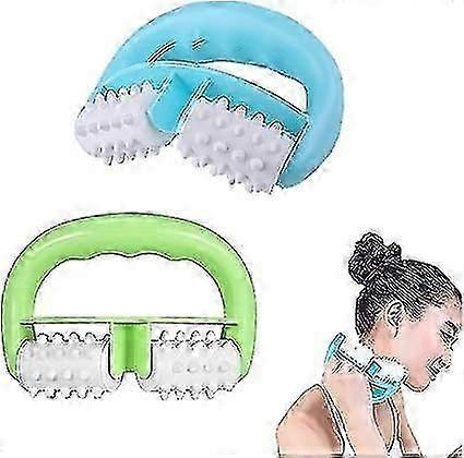 D字型ハンドル付き2パックマッサージローラー、アンチセルライト、アンチセリューション用ローラー、アンチエイジング、スキンスムージング - Mu