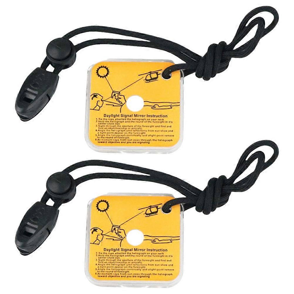 Compact Portable Survival Reflective Mirror Set for Outdoor Emergency Signaling – Durable Lightweight Signal Mirror for Hiking, Camping, Kayaking