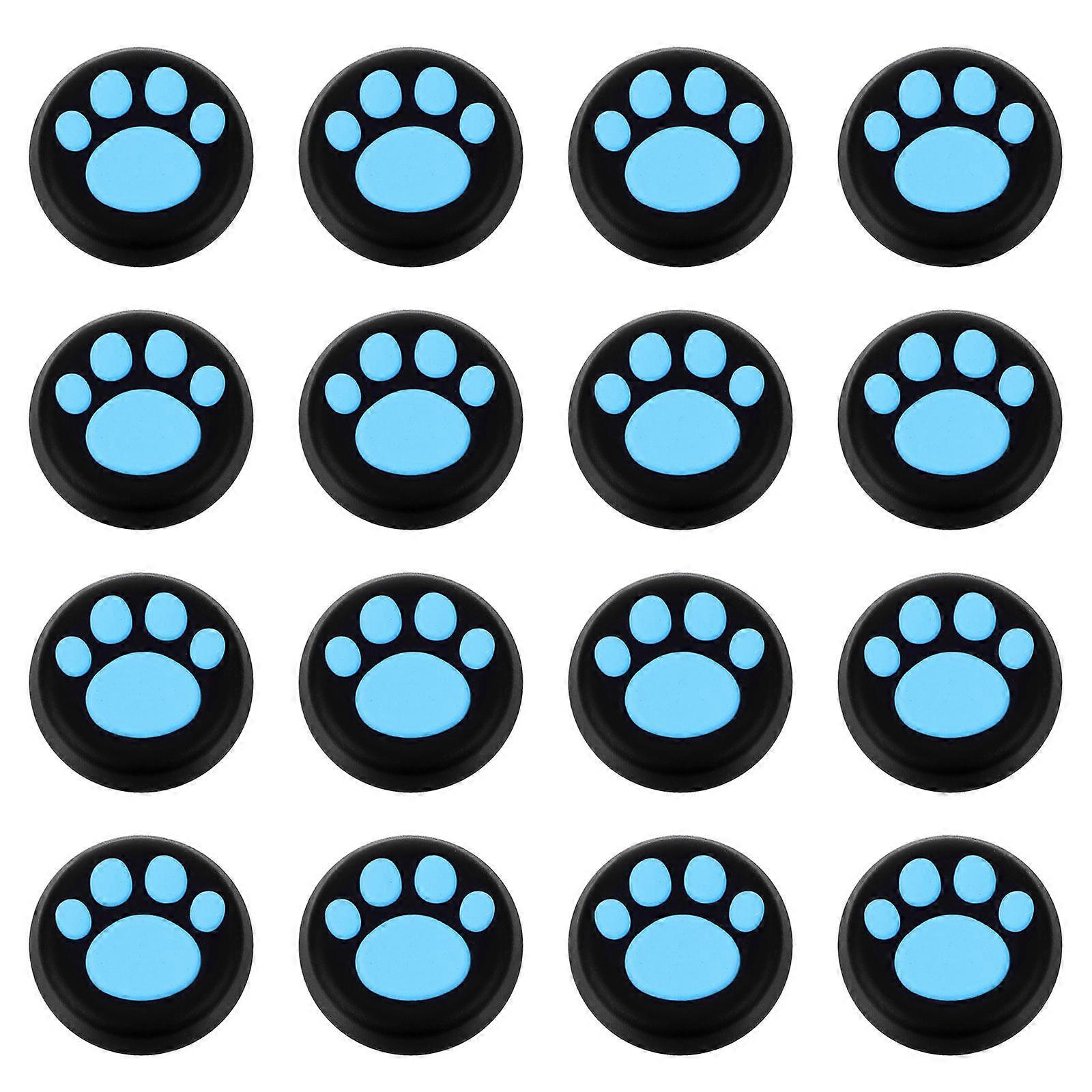 Wear-Resistant Joystick Caps Unique Protection Cat Claw Gamepad Joysticks Blue 2.1x2.1cm Increase Accuracy 16Pcs