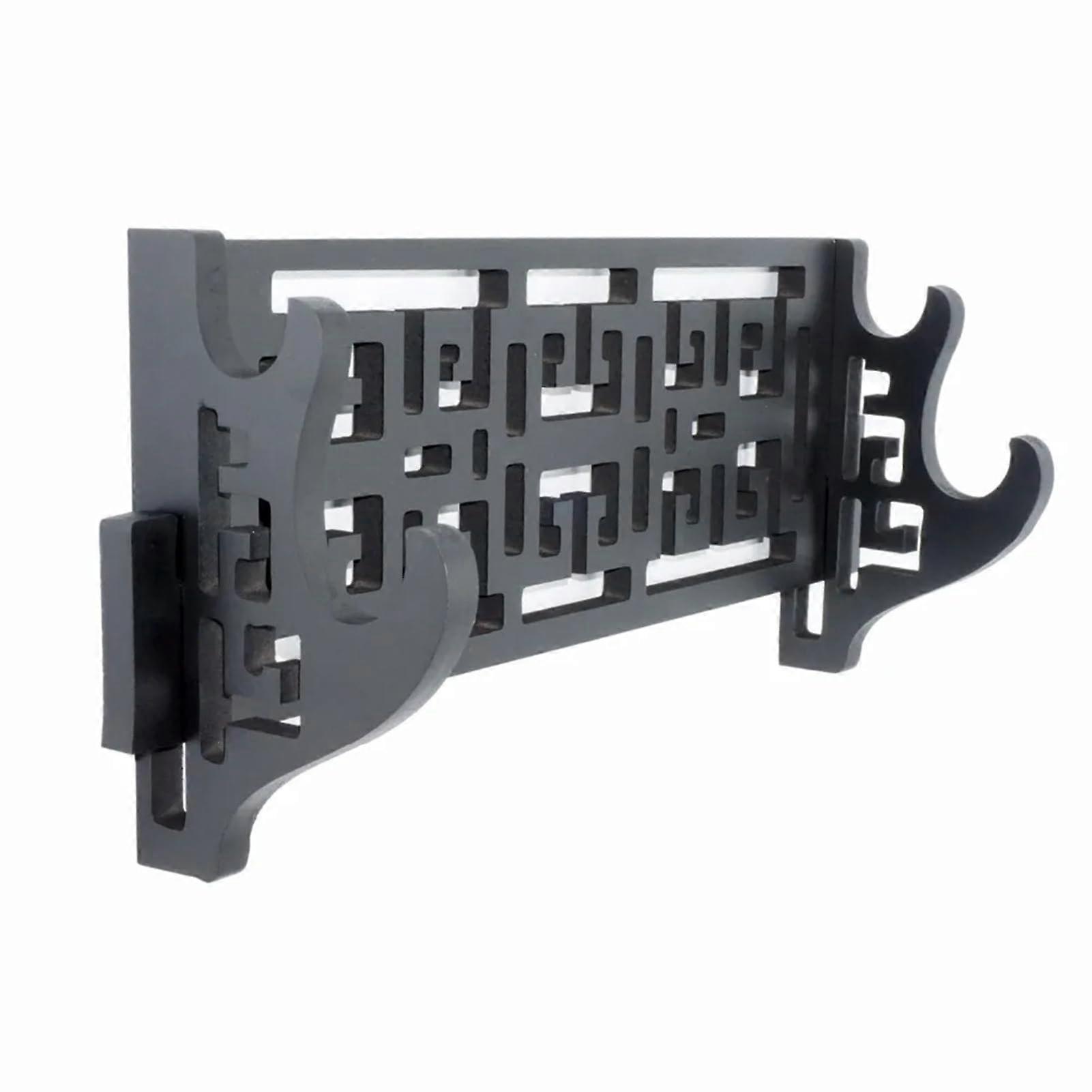 Wall Mounted Flute Stand for Standard and S Flutes, 1-4 Tier Hollowed Design, Black Finish, 2 Layer and 4 Layer Options