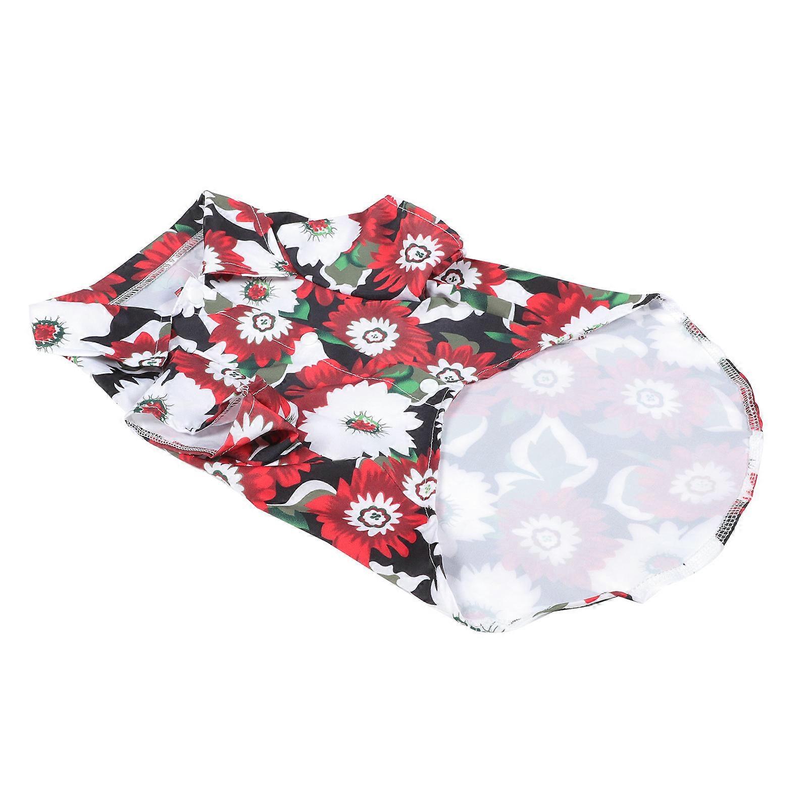 Beach Outfit Dog Dress Fashion Design Party Wear Cool Photo Taking Red Cotton 1Pack
