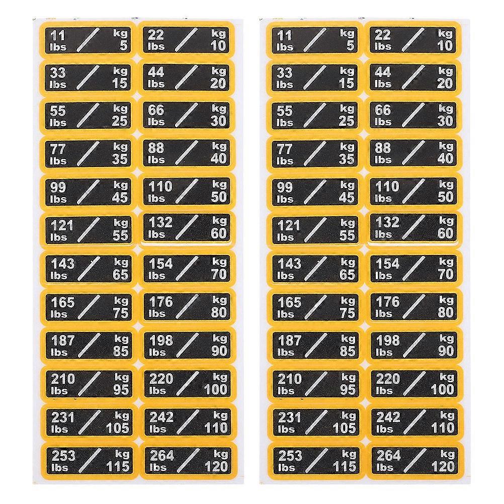 Gym Equipment Weight Sticker Self Adhesive Waterproof Weight Stack Stickers PVC Material Durable Easy Application For Gym Usage 2 Sheets