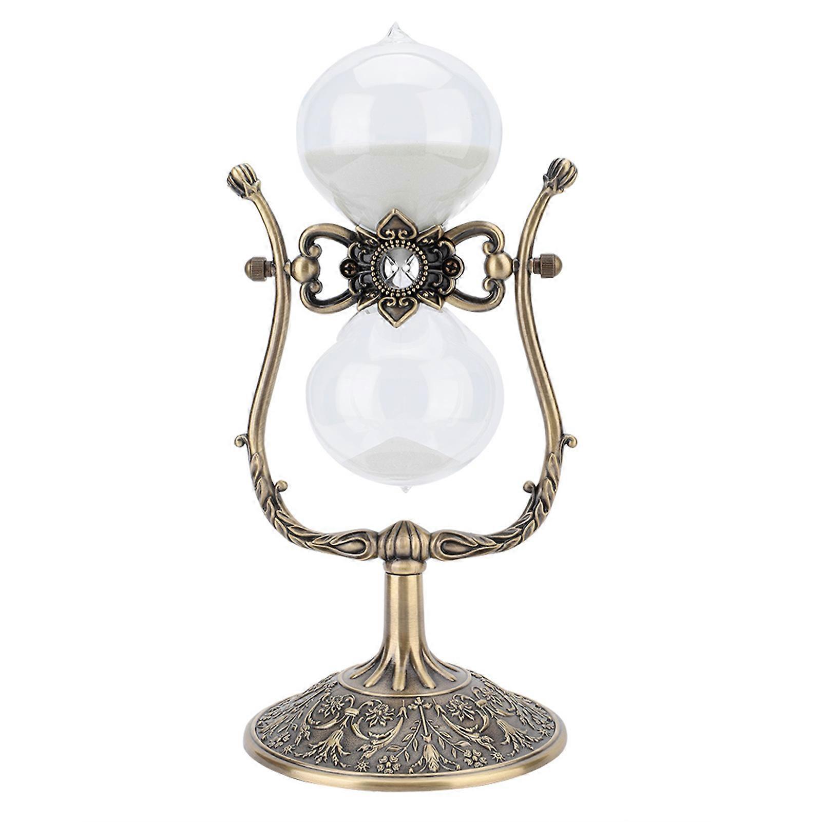 Horloge sablier de style européen, minuterie de 30 minutes, décoration de bureau en verre sablé (bronze)