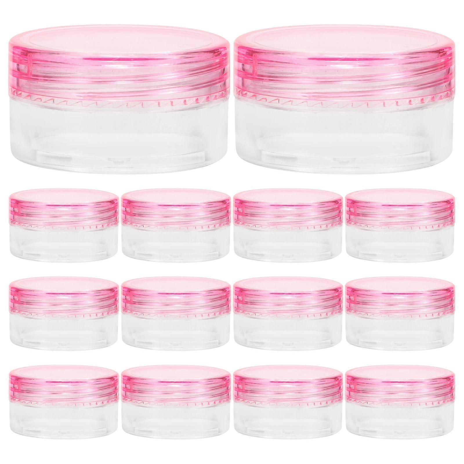 20 Pcs 5g Round Cream Box Cream Bottle Cosmetic Separated Bottle Empty Travel Bottle (Pink)